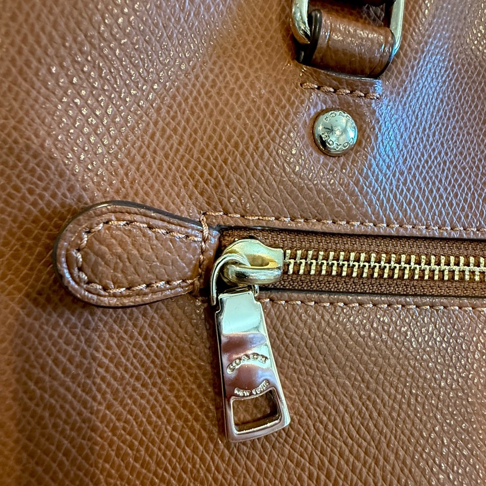 Coach Brown Leather Tote Bag - Picture 4 of 13